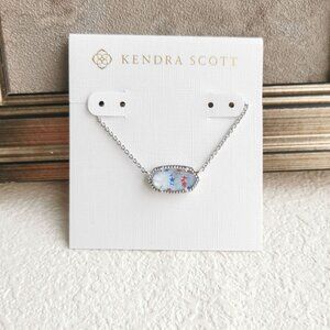 Kendra Scott Elisa Red White Blue Star Silver Necklace